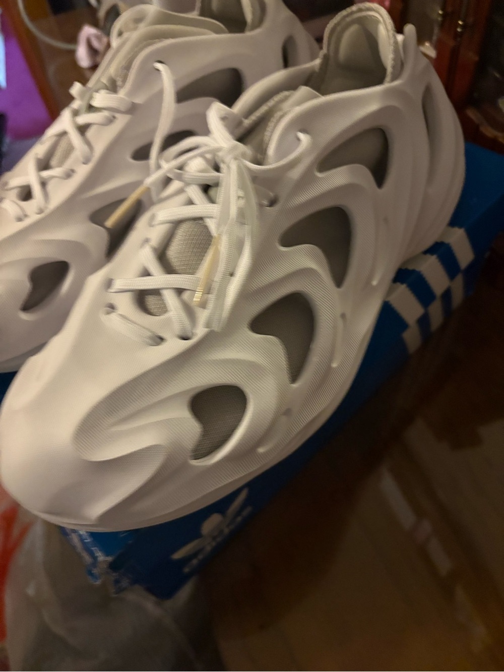 adidas adiFOM Q White Lace-Up Sneakers - Picture 4 of 6